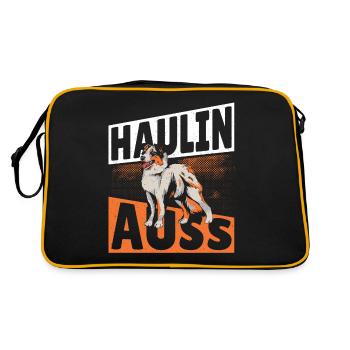 Haulin Auss Aussie Australian Cattle Dog - Retro Bag - black/gold - Back