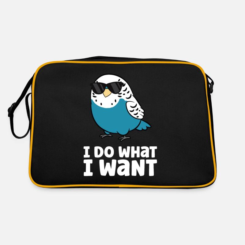 Je fais ce que je veux Budgie Budgerigar Sac Retro