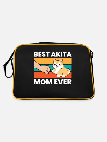 Meilleur Akita Maman Ever Pet Akita Chien - Sac Retro - noir/or - Dos
