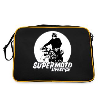 Supermoto / Supermotard / Supermoto Wheelie Biker - Sac Retro - noir/or - Dos