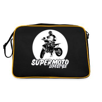 Supermoto / Supermotard / Supermoto Wheelie Biker - Sac Retro - noir/or - Dos