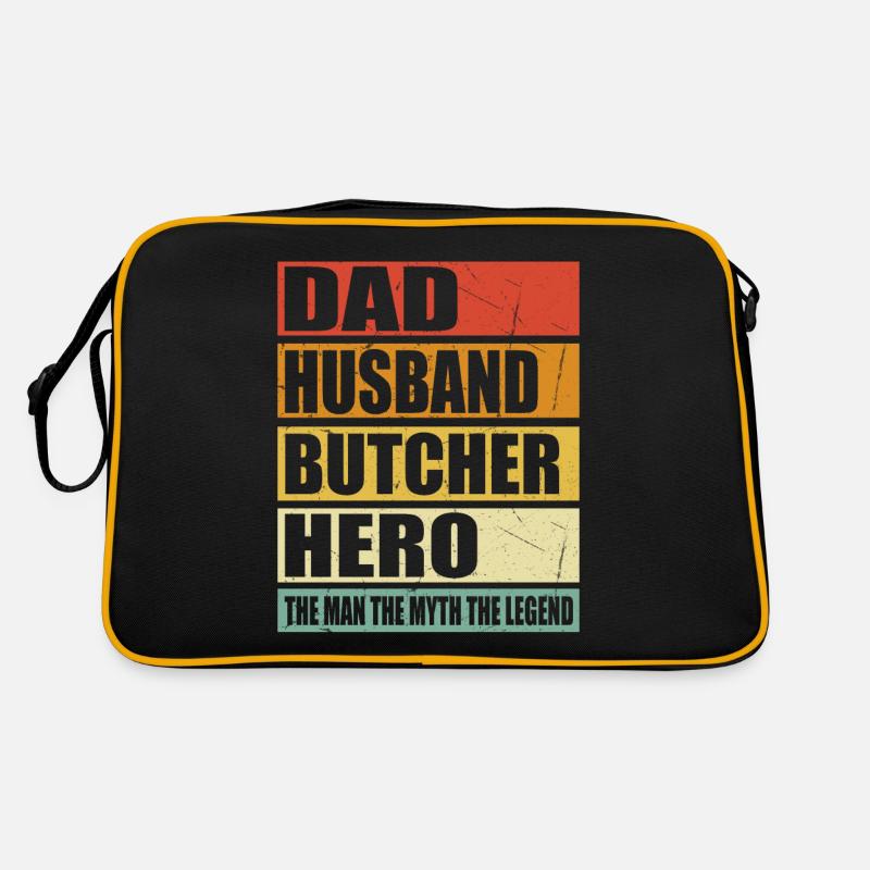 Vater Ehemann Metzger Held Retro Tasche
