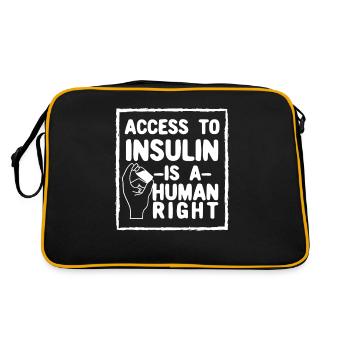 Access to insulin Human rights Awareness of - Retro Bag - black/gold - Back