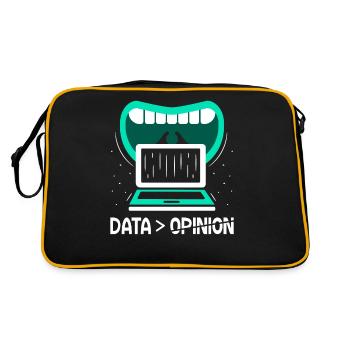 Data > Opinion Code Programmer Coder Coding - Retro Bag - black/gold - Back