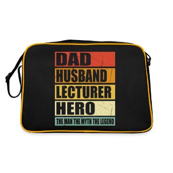 Father Husband Lecturer Held - Retro Bag - black/gold - Back