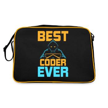 Best Programmer Ever Coder Code Coding - Retro Bag - black/gold - Back