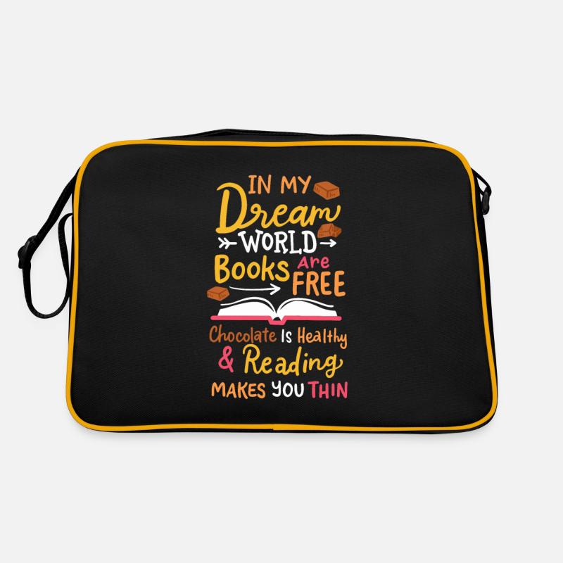 Chocolate Bookworm Drôle de lecture Sac Retro