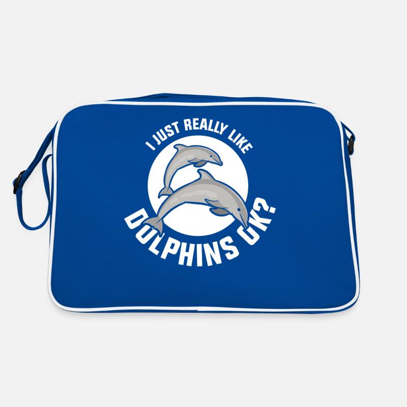 J’aime les dauphins Tout simplement Très dauphins dauphin Sac Retro