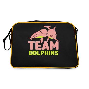 Team Dolphins Dolphin Lover Dolphin Dolphin - Retro Bag - black/gold - Back