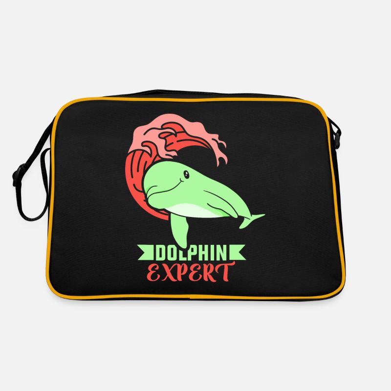 Delphin Experte Delphine Delfine Delfin Liebhaber Retro Tasche
