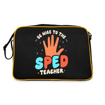 Seien Sie Nett Zum Sped Lehrer Sonderpädagogik - Retro Tasche - Schwarz/Gold - Hinten