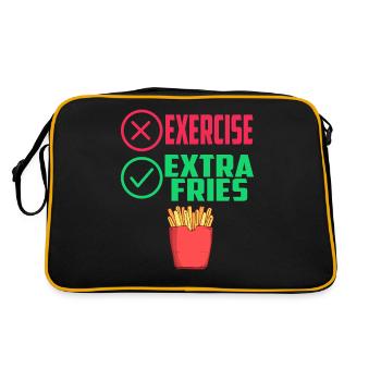 Übung Extra Pommes Exercise Extra Fries Fitness - Retro Bag - black/gold - Back