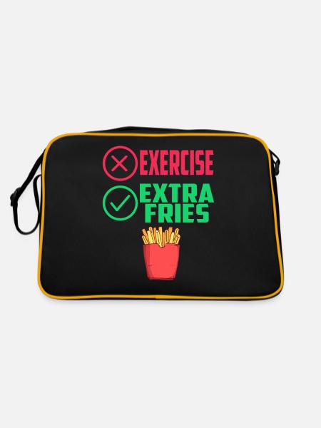 Übung Extra Pommes Exercise Extra Fries Fitness - Retro Bag - black/gold - Back