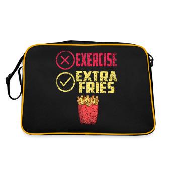 Übung Extra Pommes Exercise Extra Fries Fitness - Retro Bag - black/gold - Back