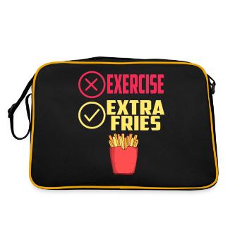 Übung Extra Pommes Exercise Extra Fries Fitness - Retro Bag - black/gold - Back