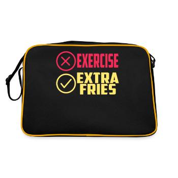 Übung Extra Pommes Exercise Extra Fries Fitness - Retro Bag - black/gold - Back