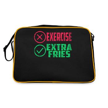 Übung Extra Pommes Exercise Extra Fries Fitness - Retro Bag - black/gold - Back