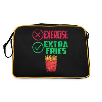 Übung Extra Pommes Exercise Extra Fries Fitness - Retro Bag - black/gold - Back