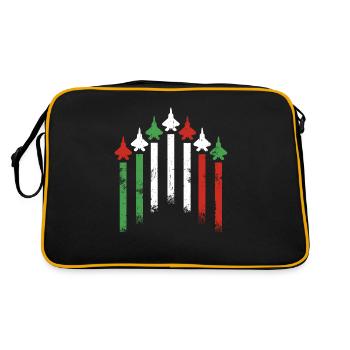 Drapeau italien Jets Air Force Italie - Sac Retro - noir/or - Dos