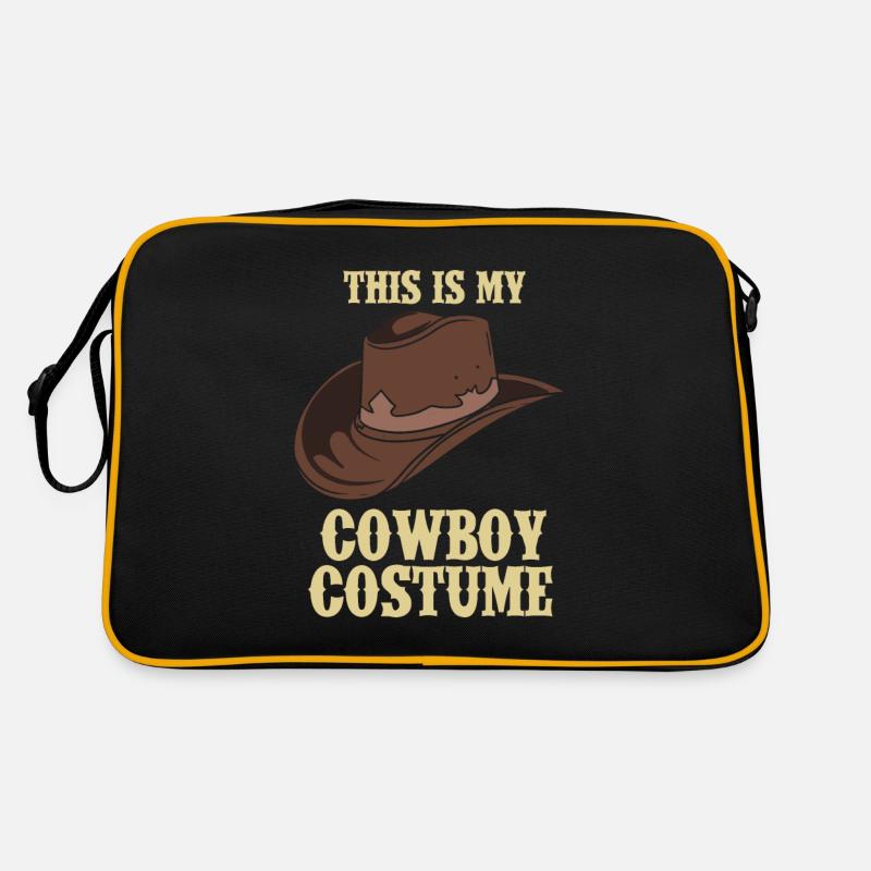 Cowboy Kostüm Country Western - Retro Tasche - Schwarz/Gold