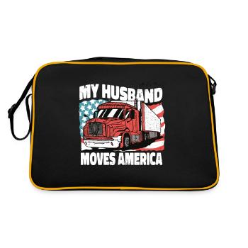 My Husband Moves AmericaTrucker - Retro Tasche - Schwarz/Gold - Hinten