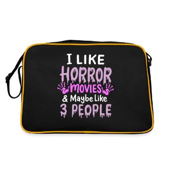 J’aime les films d’horreur - Sac Retro - noir/or - Dos