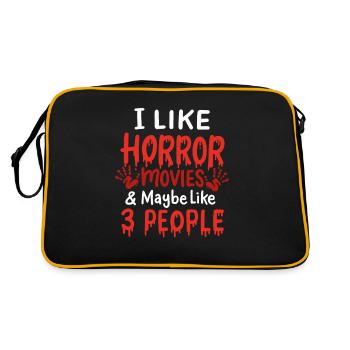 J’aime les films d’horreur - Sac Retro - noir/or - Dos