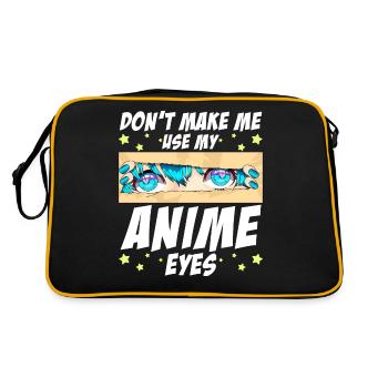Anime Eyes Kawaii Manga Anime Fans - Retro Bag - black/gold - Back