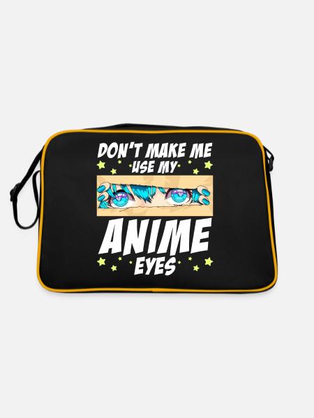 Anime Eyes Kawaii Manga Anime Fans - Retro Bag - black/gold - Back