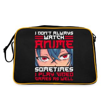 Anime Gamer Jeux vidéo Jeux de hasard Manga - Sac Retro - noir/or - Dos