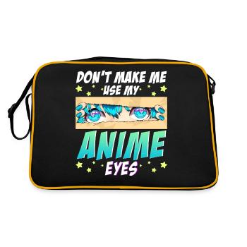 Anime Eyes Kawaii Manga Anime Fans - Retro Bag - black/gold - Back
