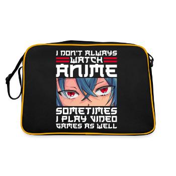 Anime Gamer Jeux vidéo Jeux de hasard Manga - Sac Retro - noir/or - Dos