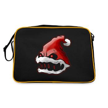 Chapeau de Père Noël effrayant avec des crocs aux yeux brillants Noël - Sac Retro - noir/or - Dos
