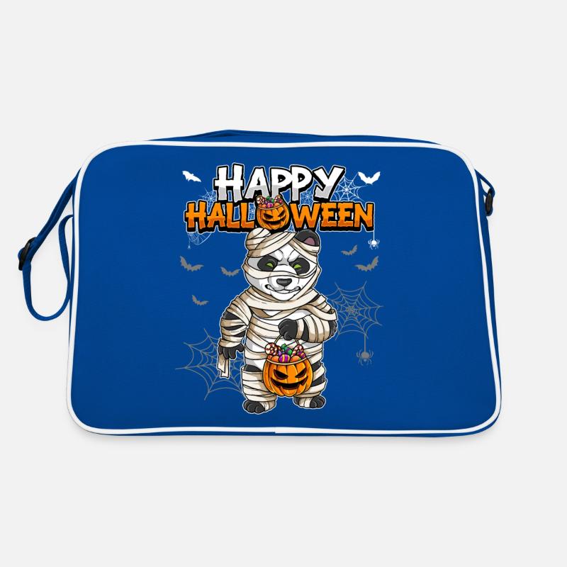 Halloween Panda Mumie Retro Tasche