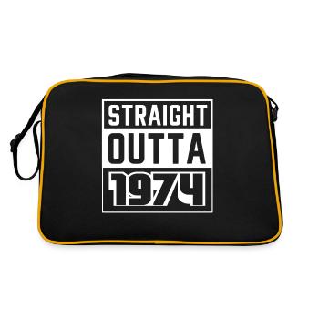 Straight Outta 1974 Anniversaire 1974 Naissance 1974 - Sac Retro - noir/or - Dos