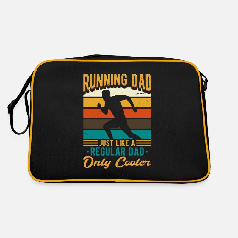 Running father like a normal father only cooler - Retro Bag - black/gold