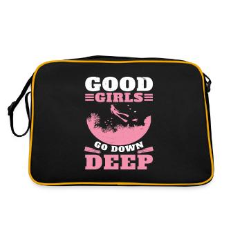 Good Girls Go Down Deep Funny Amenée en apnée - Sac Retro - noir/or - Dos