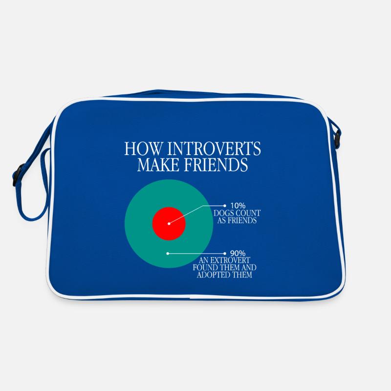 How Introverts Make Friends 3 Retro Tasche