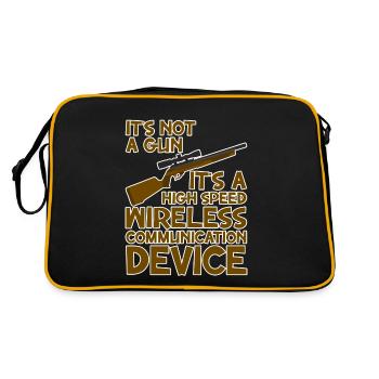 It's A High Speed Wireless Communication Device - Retro Bag - black/gold - Back