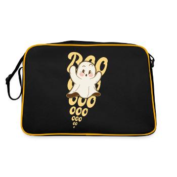 Boo halloween fantôme mignon - Sac Retro - noir/or - Dos