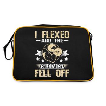 J’ai fléchi et les manches sont tombées de - Sac Retro - noir/or - Dos