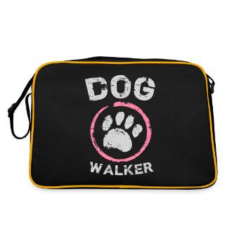 Dog Walker Dog Lovers Puppies Dog Breed Owner - Retro Bag - black/gold - Back