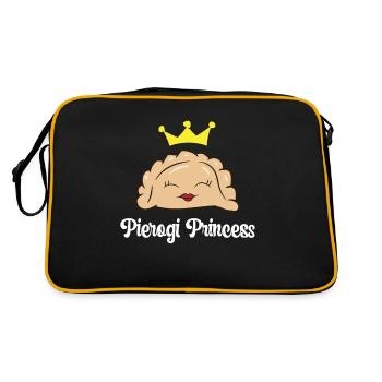 Pierogi Princesse Pologne Nourriture Mignon Pierogi - Sac Retro - noir/or - Dos