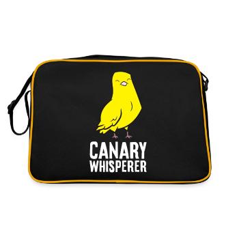 Canary Whisperer Canary Bird Lover Cute Canary - Retro Bag - black/gold - Back