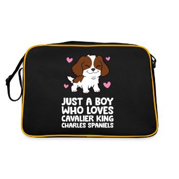 Un seul garçon, les Cavalier King Charles Spaniels - Sac Retro - noir/or - Dos