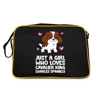 Une seule fille, le Cavalier King Charles - Sac Retro - noir/or - Dos