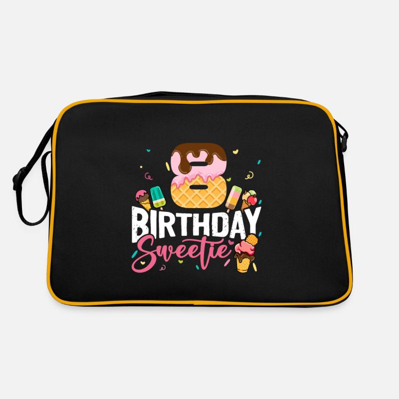 8e anniversaire Huit ans Ice Cream B-Day Sac Retro