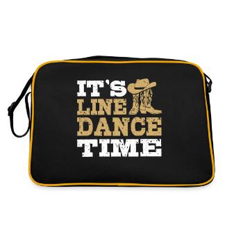 It's Line Dance Time Western Line Dancing Lover - Retro Bag - black/gold - Back