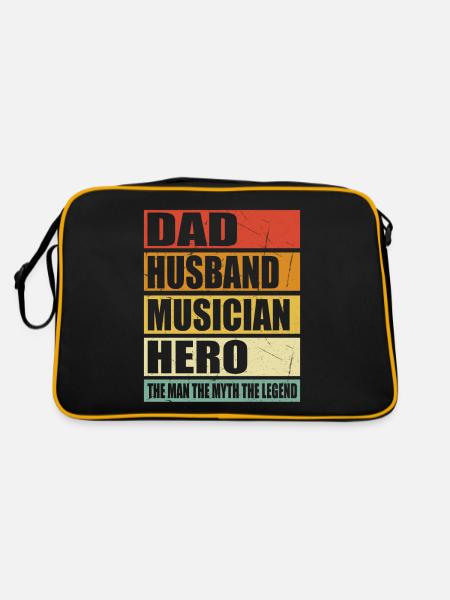 Père Mari Musicien Héros - Sac Retro - noir/or - Dos