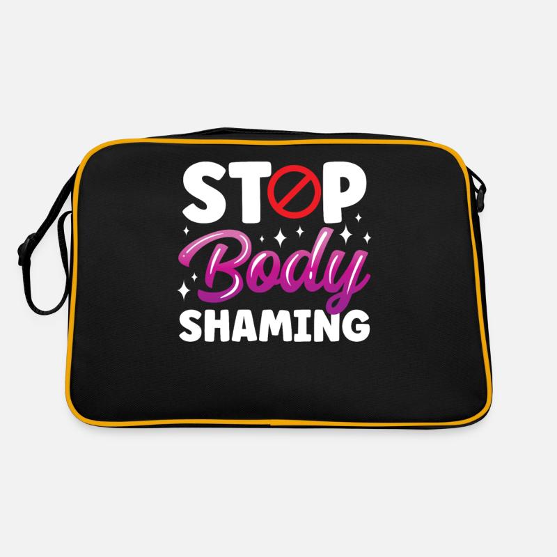 Schluss Mit Body Shaming Ärgern Bodyshaming Retro Tasche
